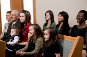 Children-sitting-in-church